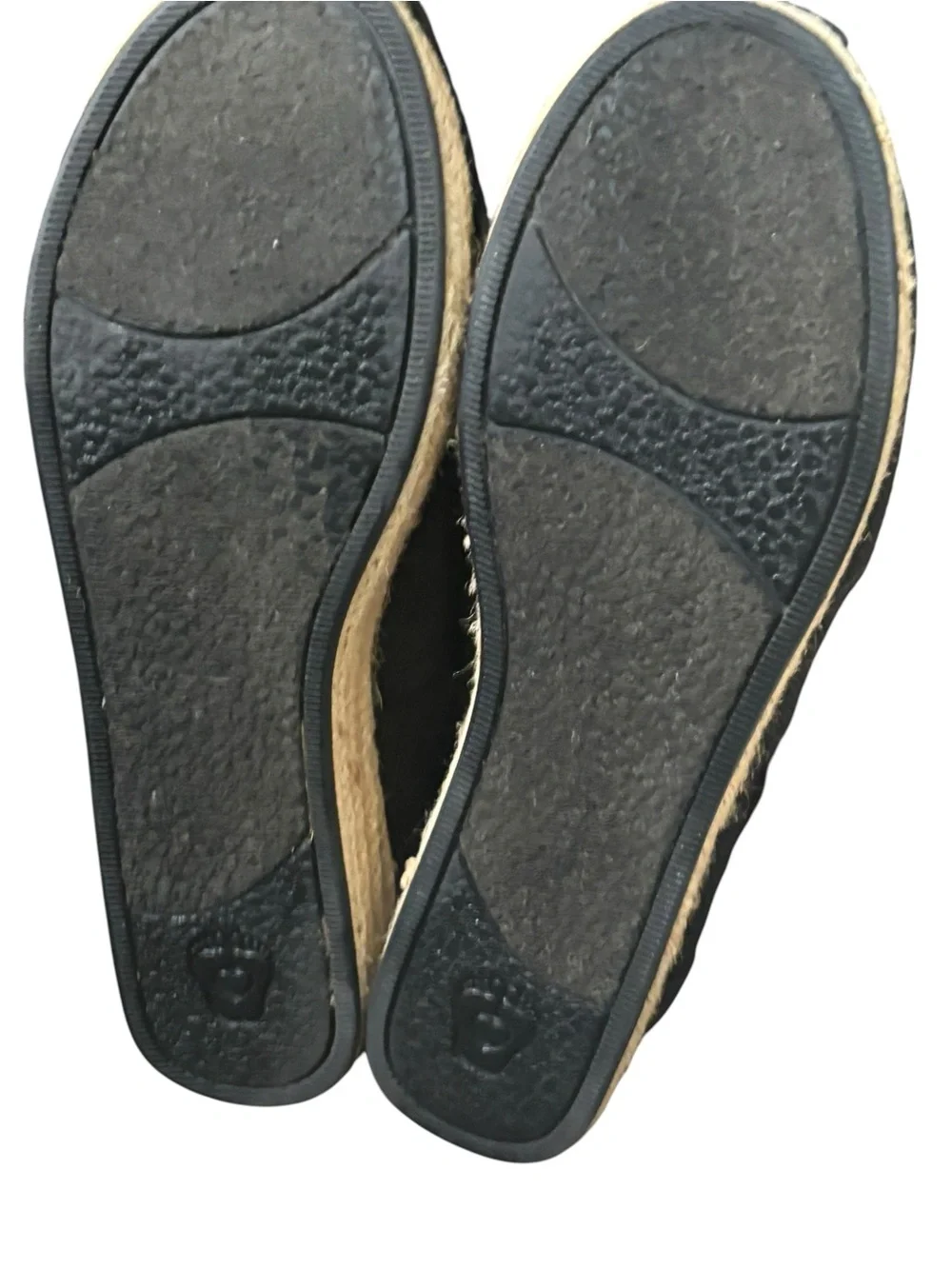 Bobs From Skechers Shoes Womens 7.5 Espadrille Black Canvas Wedge Heels SN 34101